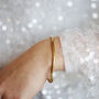 Sleek Gold Wave Bangle, thumbnail 1 of 5