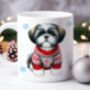 Personalised Shih Tzu In Christmas Jumper Mug B, thumbnail 1 of 2