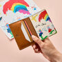 Personalised Child's Drawing Leather Card Holder, thumbnail 1 of 5