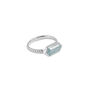 Sustainable Silver Hexagonal Aquamarine Ring, thumbnail 4 of 5