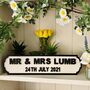 Personalised Wedding Surname Vintage Wooden Road Sign, thumbnail 1 of 12