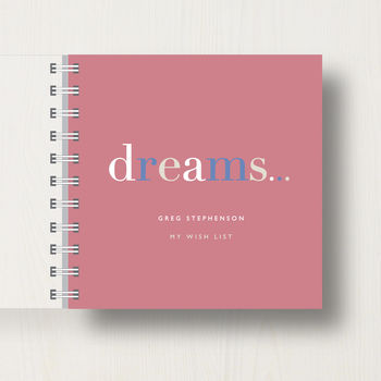 Personalised 'Dreams' Bucket List Small Notebook, 10 of 10