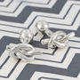 Solid Silver Knot Men's Cufflink Gift, thumbnail 3 of 6