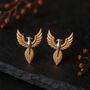 Sterling Silver Phoenix Stud Earrings, thumbnail 1 of 4