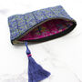 Silk Sari Upcycled Quilted Jewellery Bag, thumbnail 6 of 7