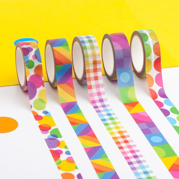 Rainbow Shapes Washi Tape, 4 of 4