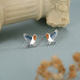 Sterling Silver Robin Stud Earrings, thumbnail 1 of 12