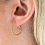 18ct Gold Plated Or Silver Sun Hoop Earrings, thumbnail 1 of 7