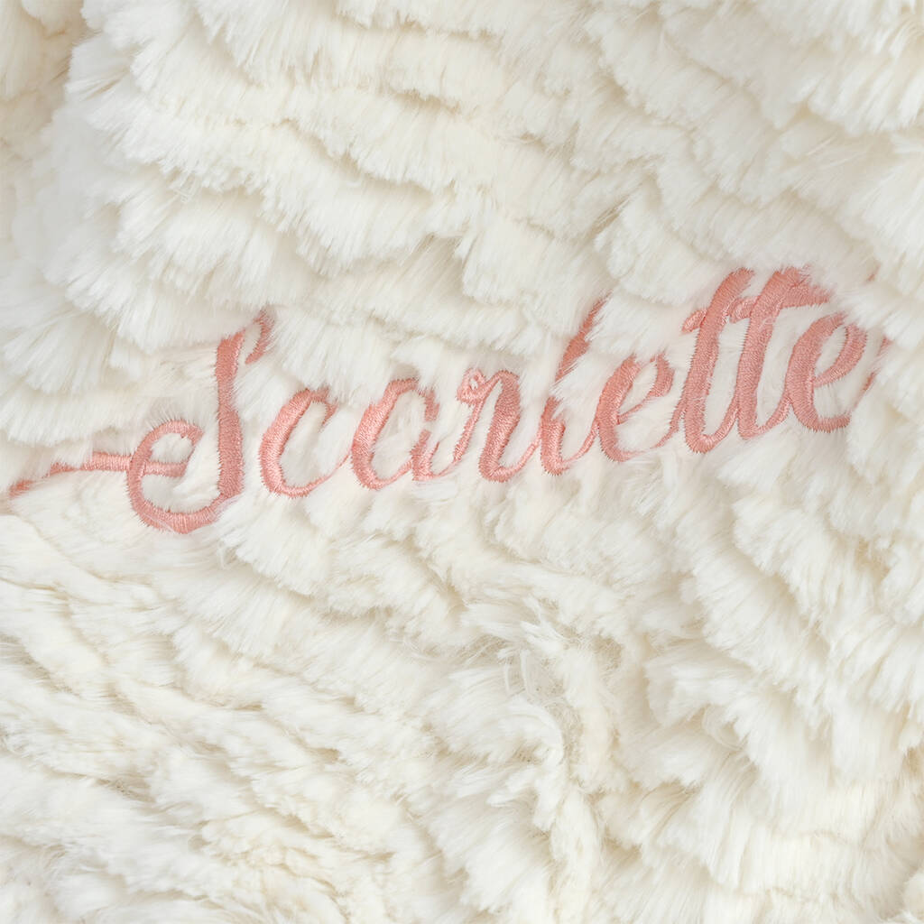Personalised Baby Ivory Blanket By KEEDD