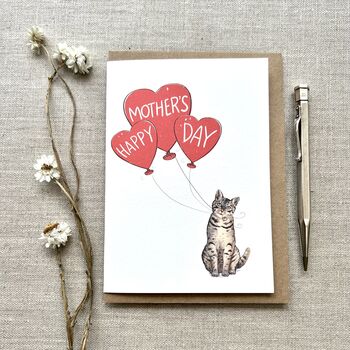 Personalised Tabby Cat Mother's Day Card, 2 of 4