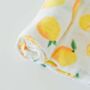 Muslin Square Baby Burp Cloth Lemon, thumbnail 3 of 4