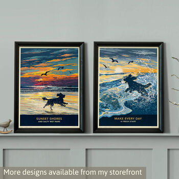 Seaside Spaniel Print. Limited Edition Dog Lover’s Gift, 7 of 12