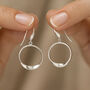 Sterling Silver Twisted Hoop Drop Earrings, thumbnail 1 of 4