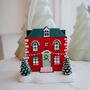 Christmas Red House With Trees Incense Cone Burner, thumbnail 1 of 5