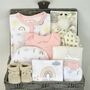 Peachy Rainbows New Baby Girl Gift Set Hamper, thumbnail 2 of 7