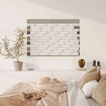 2026 Wall Planner A2 Calendar Earthy Neutrals Organiser, 6 of 6