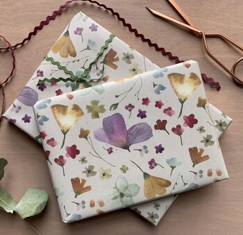 Pressed Petal Wild Flower Wrapping Paper Set, 3 of 3