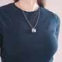 Flow Square Wooden Necklace Sustainable Jewellery, thumbnail 5 of 7