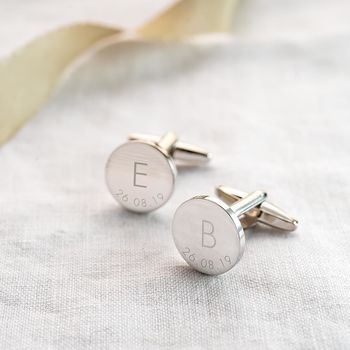 Initial And Date Personalised Cufflinks, 5 of 9