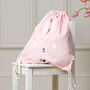 Personalised Trixie Rabbit Drawstring Bag For Nursery, School, Holiday, thumbnail 1 of 10