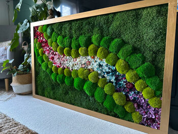 Moss Wall Art With Preserved Flowers, Floral Artwork, 6 of 12