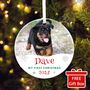 Pet Photo Ceramic Disc Hanging Decoration Bauble + Gift Box, thumbnail 1 of 6