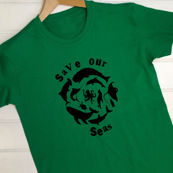 Personalised Adult's Save Our Seas T Shirt, 5 of 12