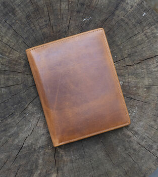 Luxury Tan Leather Passport Holder Wallet Gift Boxed Personalised, 3 of 5