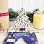 Personalised Blue Christmas Tree Keepsake Card And Decoration, thumbnail 1 of 5