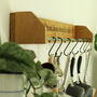 Custom Engraved Farmhouse Kitchen Pan Hanger – Handmade From Dartmoor Oak, thumbnail 2 of 12