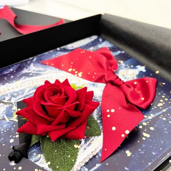 Personalised Red Rose Valentines Card Gift Boxed, 2 of 6