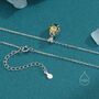 Sterling Silver Olive Green Cz Pear Cut Pendant Necklace, thumbnail 4 of 12