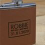 Personalised Leather Hip Flask, thumbnail 7 of 10