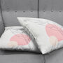 Cushion Cover With Abstract Pink And Black Leaf Design, thumbnail 5 of 7