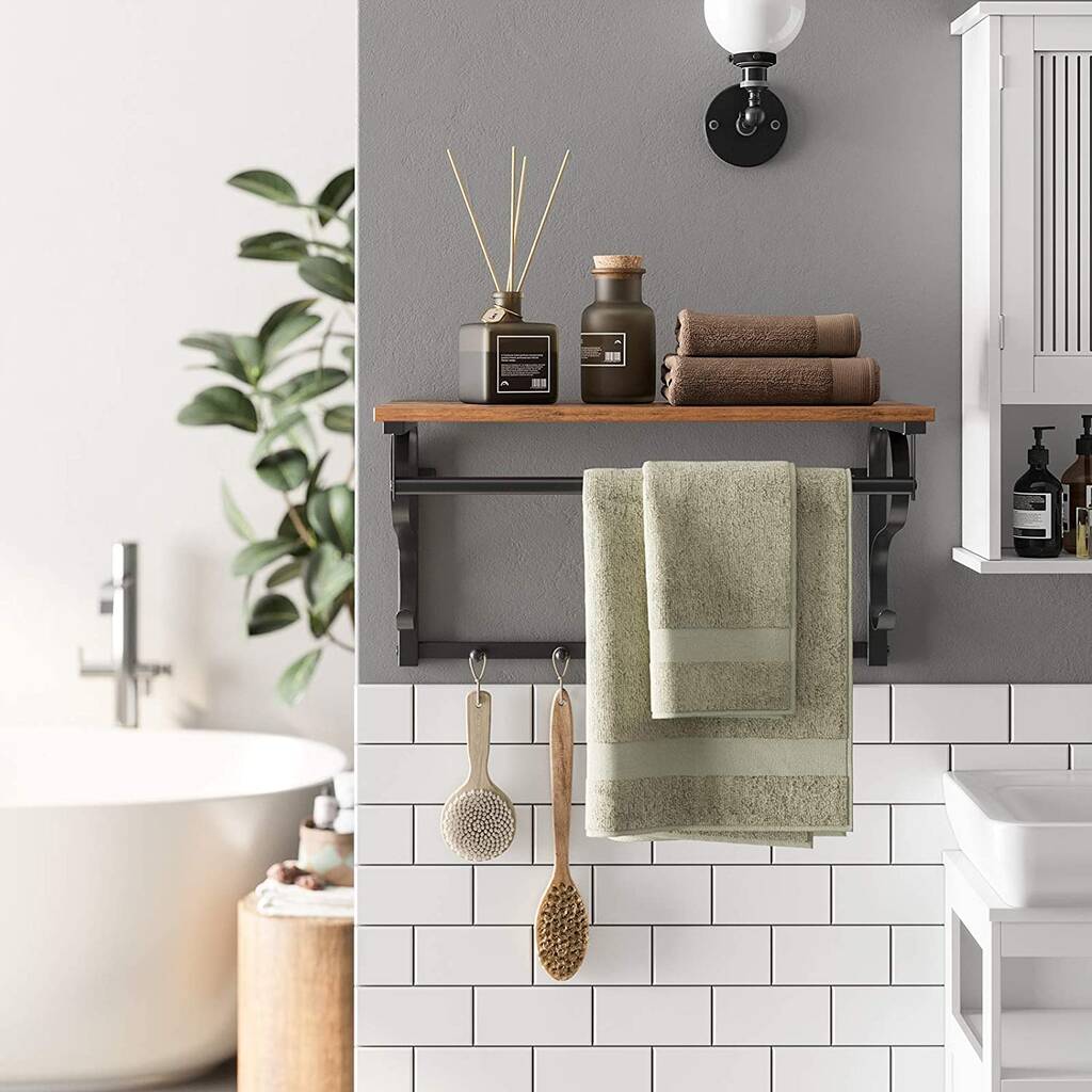 Industrial Coat Rack Floating Shelf With Hook By Momentum