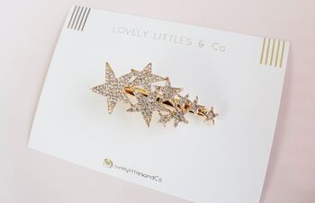 Encrusted Cluster Star Hair Clip, 4 of 7