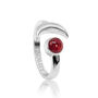 Adjustable July Birthstone Ring With Ruby, thumbnail 1 of 2