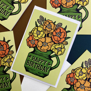 70s Bouquet Birthday Card, 3 of 3