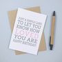 'How Loved You Are' Typo Birthday Card / Pink + Grey, thumbnail 1 of 3