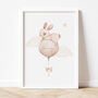 Personalised Watercolour Bunny A4 Print With Gold Foil, thumbnail 1 of 6