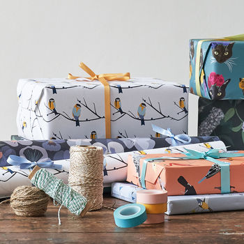 Great Blue Tit Bird Wrapping Paper, 2 of 3