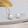 Genuine Freshwater Pearl Drop Hook Earrings, thumbnail 3 of 11