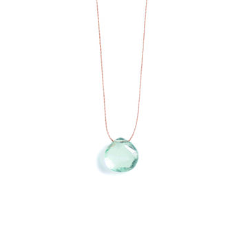 March Aquamarine Fine Cord Birthstone Necklace, 2 of 7