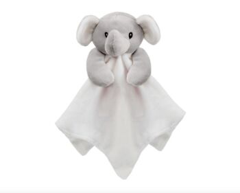 Embroidered Grey Baby Elephant Comforter, 4 of 8