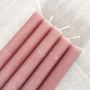 Romantic Dusky Pink Dinner Candle, 4 of 4