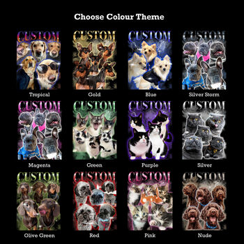Custom Pet Portrait T Shirt Vintage 90's Style, 6 of 7