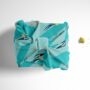 Sea Swimmers Reusable, Silky, Recycled Fabric Gift Wrap, thumbnail 3 of 9