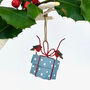 Christmas Hanging Decoration With Robins, thumbnail 1 of 4