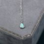 Green Opal Droplet Pendant Necklace In Sterling Silver, thumbnail 3 of 11