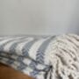 Grey Striped Design Cotton Bedspread, thumbnail 3 of 10